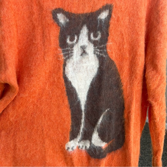 NWT OXKNIT Orange Cat Sweater 4X - Picture 7 of 7